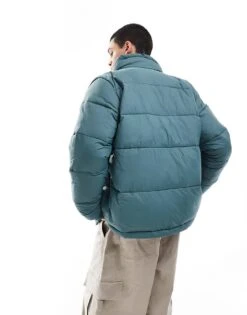 Dickies Waldenburg Puffer Coat In Dark Green For Men Mid Green -Dickies Sales Store 206607780 4