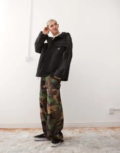 Dickies Ronan Hooded Windbreaker Jacket In Black For Men