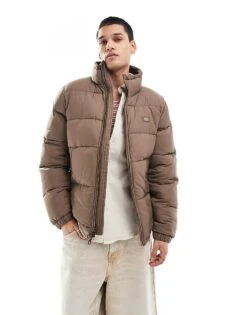 Dickies Waldenburg Puffer Jacket In Brown For Men -Dickies Sales Store 206607804 1 brown 1