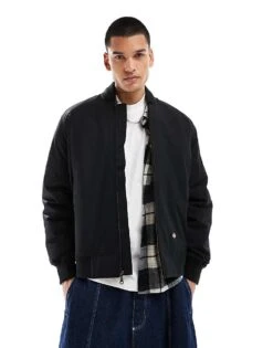 Dickies Plains Premium Bomber Jacket In Black For Men
