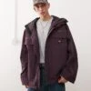 Dickies Ronan Hooded Windbreaker Jacket In Purple For Men