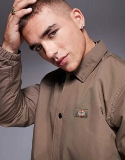 Dickies Oakport Coach Jacket In Brown- Exclusive To Asos For Men -Dickies Sales Store 206607845 3