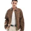 Dickies Lined Denim Jacket In Brown For Men -Dickies Sales Store 206607853 1 brown