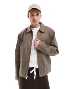 Dickies Lined Eisenhower Jacket In Brown For Men