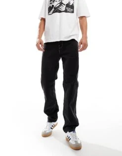 Dickies Houston Regular Fit Denim Jeans In Washed Black For Men