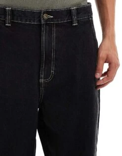 Dickies Madison Baggy Fit Denim Jeans In Washed Black For Men -Dickies Sales Store 206690465 4