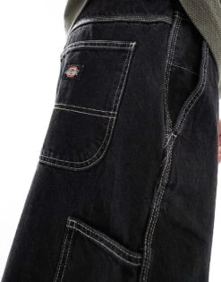 Dickies Madison Baggy Fit Denim Jeans In Washed Black For Men -Dickies Sales Store 206690465 5