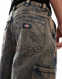 Dickies Madison Baggy Fit Denim Jeans In Overdye Washed Brown For Men -Dickies Sales Store 206690503 5