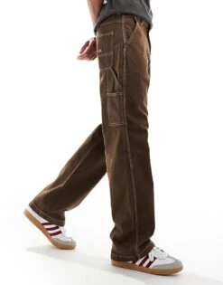 Dickies Seasonal Denim Carpenter Jeans In Mid Brown For Men