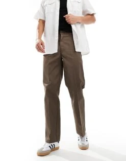 Dickies 874 Straight Leg Trousers In Mid Brown For Men
