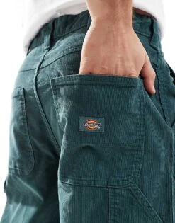 Dickies Seasonal Carpenter Trousers In Dark Green For Men Mid Green -Dickies Sales Store 206690638 3