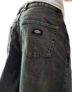 Dickies Thomasville Relaxed Fit Denim Jeans In Overdye Washed Brown For Men -Dickies Sales Store 206690656 4