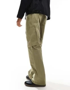 Dickies Seasonal Utility Cargo Trousers In Khaki Green For Men Mid Green -Dickies Sales Store 206690670 3