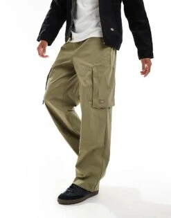 Dickies Seasonal Utility Cargo Trousers In Khaki Green For Men Mid Green -Dickies Sales Store 206690670 4