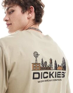 Dickies Bridger Town Back Print T-shirt In Khaki For Unisex -Dickies Sales Store 207052461 3