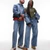 Dickies Loose Wave Wide Leg Denim Jeans In Light Blue Fade For Unisex -Dickies Sales Store 207711046 1 lightblue