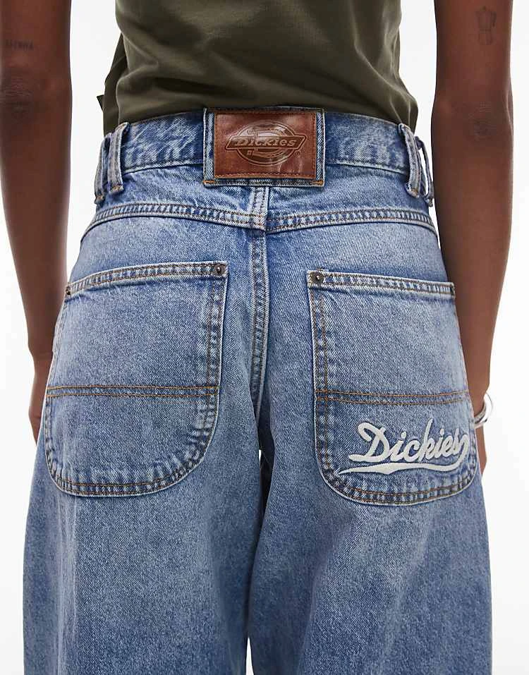 Dickies Loose Wave Wide Leg Denim Jeans In Light Blue Fade For Unisex 6 Dickies Loose Wave Wide Leg Denim Jeans In Light Blue Fade For Unisex - Image 4