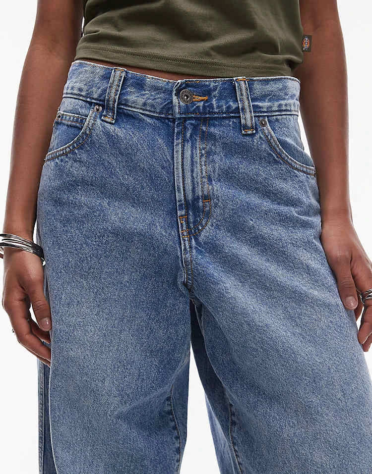 Dickies Loose Wave Wide Leg Denim Jeans In Light Blue Fade For Unisex 7 Dickies Loose Wave Wide Leg Denim Jeans In Light Blue Fade For Unisex - Image 5