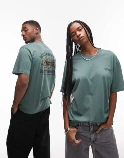 Dickies Wolf Country Graphic Back Print T-shirt In Dark Green- Exclusive To ASOS For Unisex 11 Dickies Wolf Country Graphic Back Print T-shirt In Dark Green- Exclusive To ASOS For Unisex -Dickies Sales Store 207711515 1 darkgreen 1