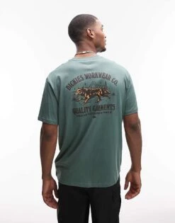 Dickies Wolf Country Graphic Back Print T-shirt In Dark Green- Exclusive To ASOS For Unisex 10 Dickies Wolf Country Graphic Back Print T-shirt In Dark Green- Exclusive To ASOS For Unisex -Dickies Sales Store 207711515 4