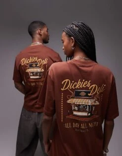 Dickies Deli Graphic Back Print T-shirt In Cappuccino Brown- Exclusive To ASOS For Unisex -Dickies Sales Store 207711539 1 cappuccino 1