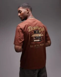 Dickies Deli Graphic Back Print T-shirt In Cappuccino Brown- Exclusive To ASOS For Unisex -Dickies Sales Store 207711539 4