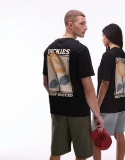 Dickies Sunflower Graphic Back Print T-shirt In Black- Exclusive To ASOS For Unisex -Dickies Sales Store 207711563 1 black 1
