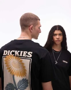 Dickies Sunflower Graphic Back Print T-shirt In Black- Exclusive To ASOS For Unisex -Dickies Sales Store 207711563 4