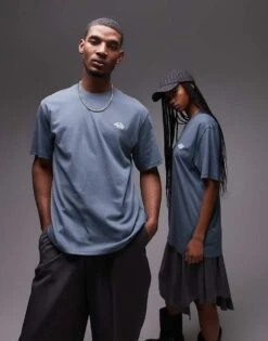 Dickies Summerdale Heavyweight Small Logo T-shirt In Mid Blue For Unisex -Dickies Sales Store 207972623 3