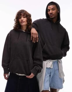 Dickies Plentywood Tonal Small Logo Hoodie In Washed Black For Unisex -Dickies Sales Store 207972624 4