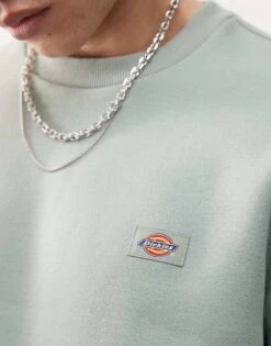 Dickies Oakport Small Logo Sweatshirt In Light Green For Men -Dickies Sales Store 207972626 3