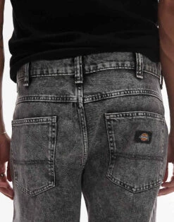 Dickies Houston Regular Fit Denim Jeans In Washed Light Grey For Men -Dickies Sales Store 207972757 4