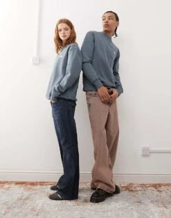 Dickies Summerdale Heavyweight Small Logo Sweatshirt In Mid Blue For Unisex