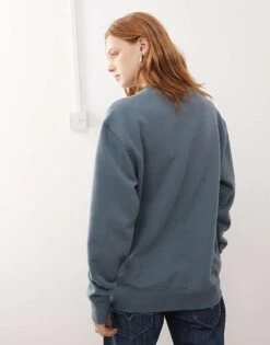 Dickies Summerdale Heavyweight Small Logo Sweatshirt In Mid Blue For Unisex -Dickies Sales Store 207972881 3