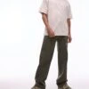 Dickies Unionville Pleated Wide Leg Work Trousers In Khaki Green For Men -Dickies Sales Store 207972964 1 khaki