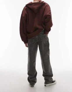 Dickies Thomasville Relaxed Baggy Fit Denim Jeans In Washed Light Grey For Men -Dickies Sales Store 207973131 3