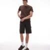 Dickies Pinstripe Carpenter Shorts In Black And Off White For Men -Dickies Sales Store 207973272 1 black