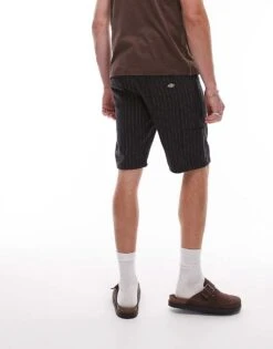 Dickies Pinstripe Carpenter Shorts In Black And Off White For Men -Dickies Sales Store 207973272 4