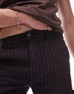 Dickies Pinstripe Carpenter Shorts In Black And Off White For Men -Dickies Sales Store 207973272 5