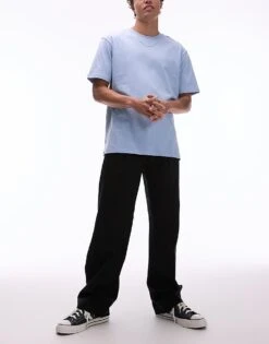 Dickies Unionville Pleated Wide Leg Work Trousers In Black For Men