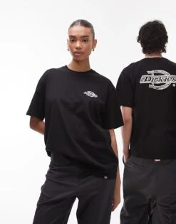 Dickies Wood Logo Back Print T-shirt In Black For Unisex -Dickies Sales Store 207973370 1 black 1