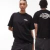 Dickies Wood Logo Back Print T-shirt In Black For Unisex -Dickies Sales Store 207973370 1 black
