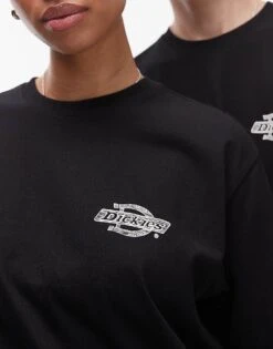 Dickies Wood Logo Back Print T-shirt In Black For Unisex -Dickies Sales Store 207973370 4