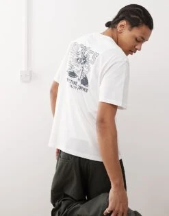 Dickies Bricklane Graphic Back Print T-shirt In White For Men -Dickies Sales Store 207973398 1 white 1