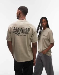 Dickies Service Station Graphic Back Print T-shirt In Tan For Unisex -Dickies Sales Store 207973430 1 tan 1