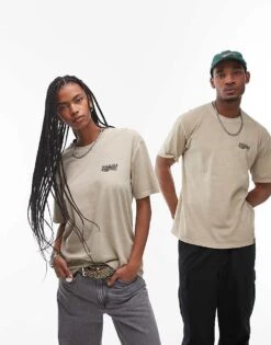 Dickies Service Station Graphic Back Print T-shirt In Tan For Unisex -Dickies Sales Store 207973430 4