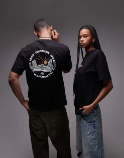 Dickies Outdoor Graphic Back Print T-shirt In Black For Unisex -Dickies Sales Store 207973498 1 black 1