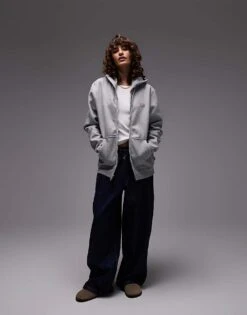 Dickies Oakport Small Logo Full Zip Hoodie In Grey Marl For Unisex -Dickies Sales Store 207973601 4