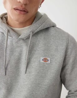 Dickies Oakport Small Logo Hoodie In Grey Marl For Men -Dickies Sales Store 207973625 4