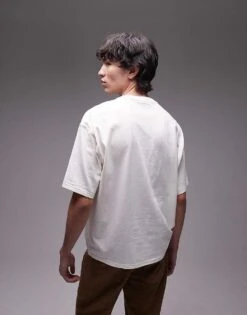 Dickies Lewistown Embroidered Central Logo T-shirt In Off White For Unisex -Dickies Sales Store 207973635 4